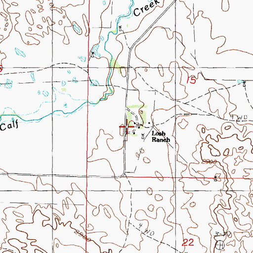 Topographic Map of Losh Ranch, NE