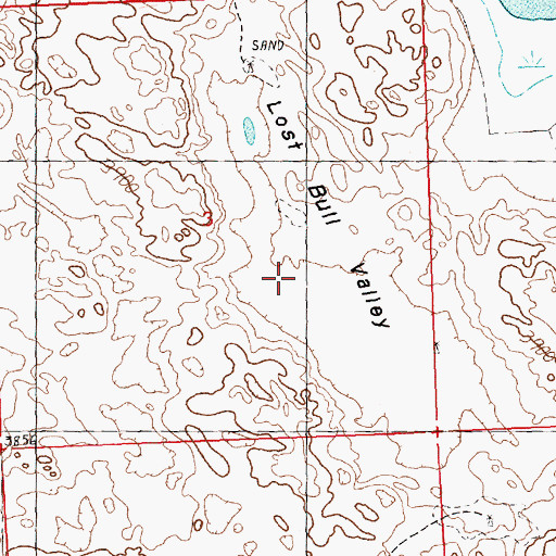 Topographic Map of Lost Bull Valley, NE