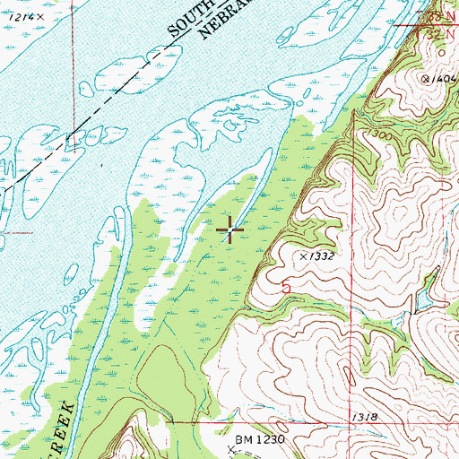 Topographic Map of Lost Creek, NE