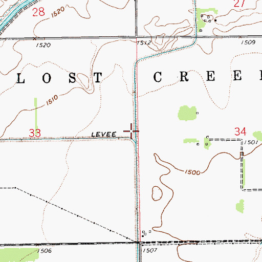 Topographic Map of Lost Creek Ditch, NE
