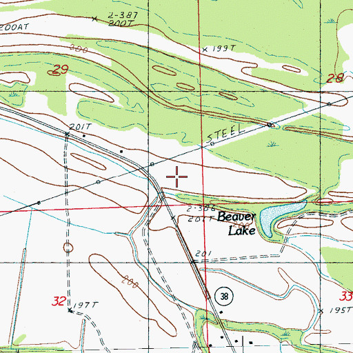 Topographic Map of Burnt Cane Church, AR