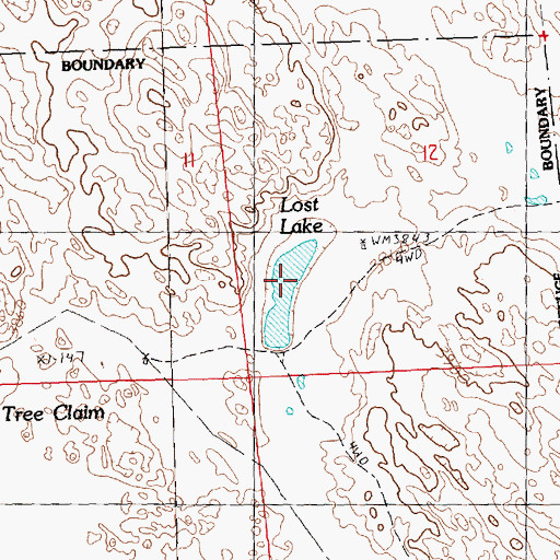 Topographic Map of Lost Lake, NE