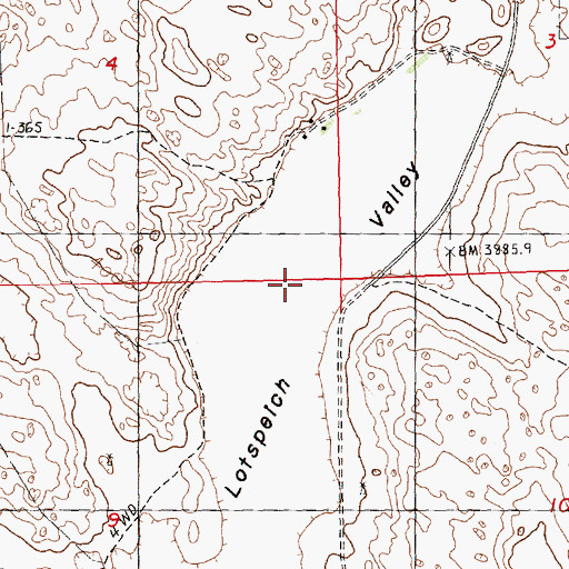 Topographic Map of Lotspeich Valley, NE