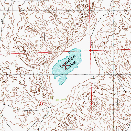 Topographic Map of Louden Lake, NE