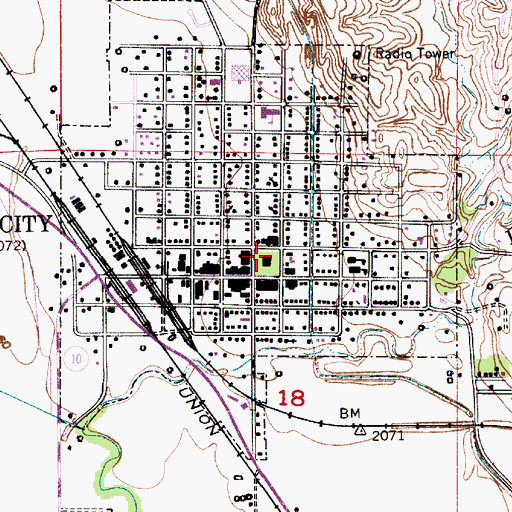 Topographic Map of Loup City, NE