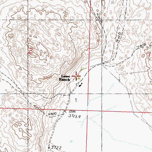 Topographic Map of Lowe Ranch, NE