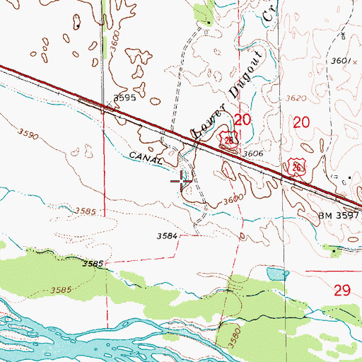 Topographic Map of Lower Dugout Creek, NE