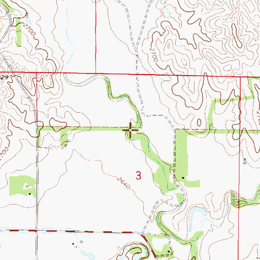 Topographic Map of Lower Powell Canyon, NE