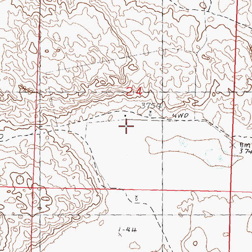 Topographic Map of Lowes Camp, NE