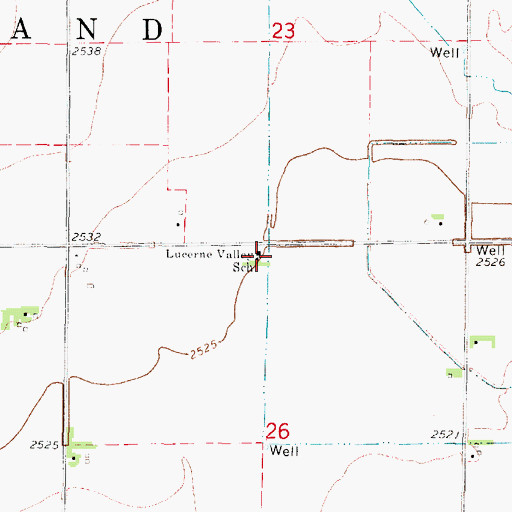 Topographic Map of Lucerne Valley School, NE