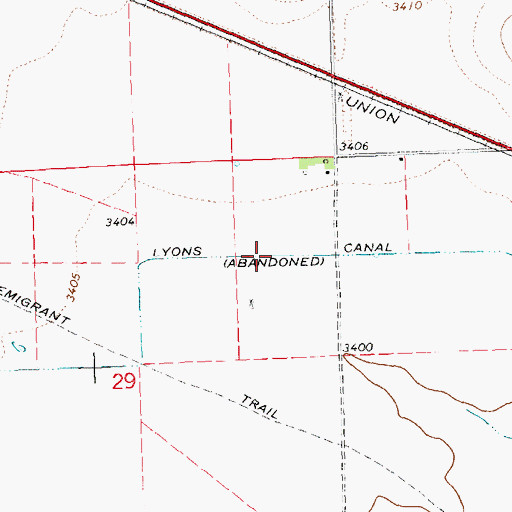 Topographic Map of Lyons Canal, NE