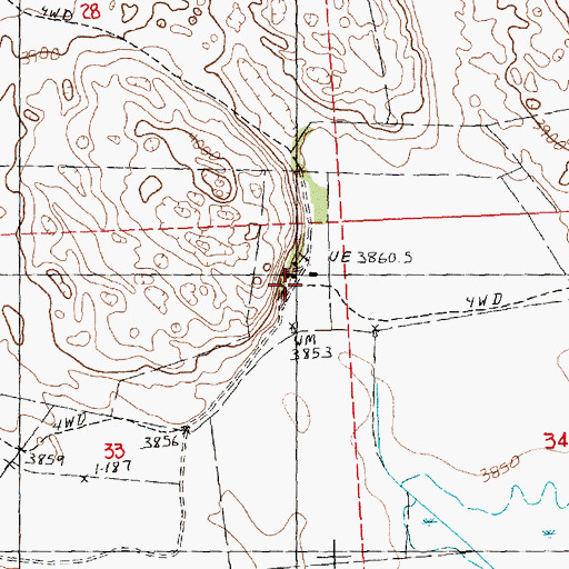Topographic Map of M Peterson Ranch, NE