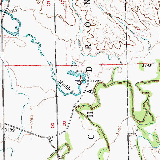 Topographic Map of Madden Creek, NE