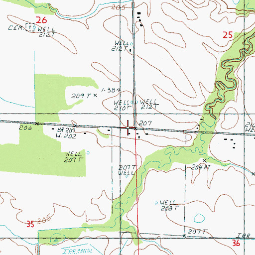 Topographic Map of Center Grove Church, AR