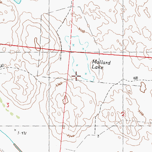 Topographic Map of Mallard Lake, NE