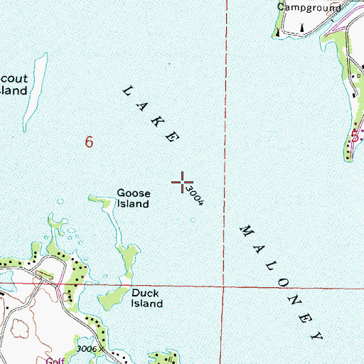 Topographic Map of Lake Maloney, NE