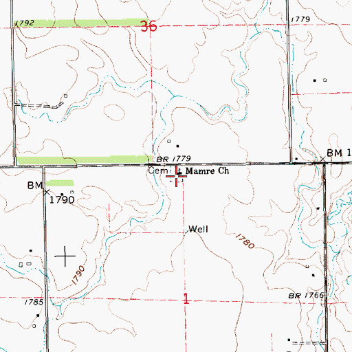 Topographic Map of Mamre Church, NE