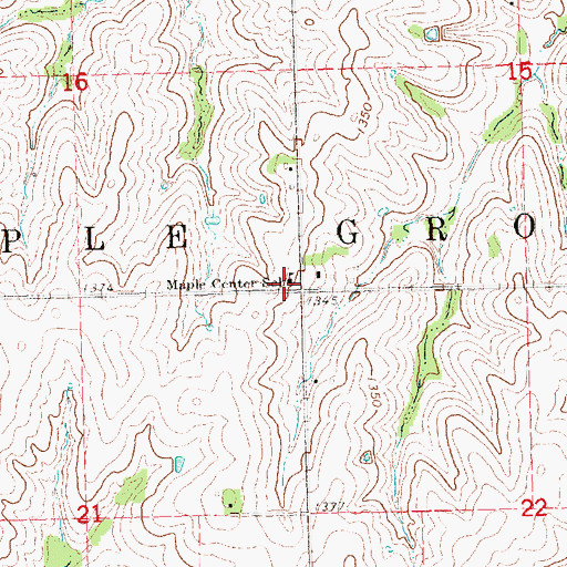 Topographic Map of Maple Center School, NE
