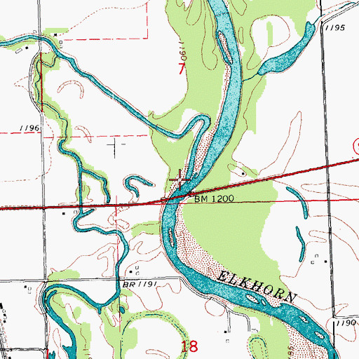 Topographic Map of Maple Creek, NE