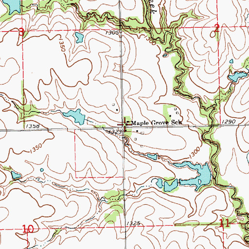 Topographic Map of Maple Grove School (historical), NE