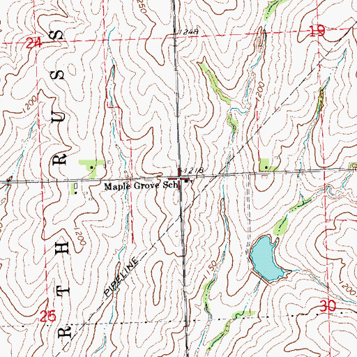 Topographic Map of Maple Grove School (historical), NE