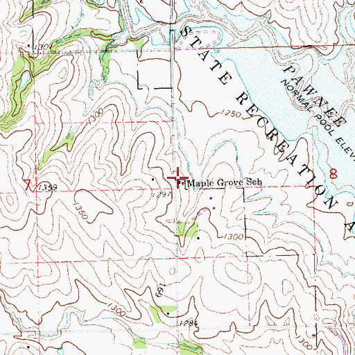 Topographic Map of Maple Grove School, NE