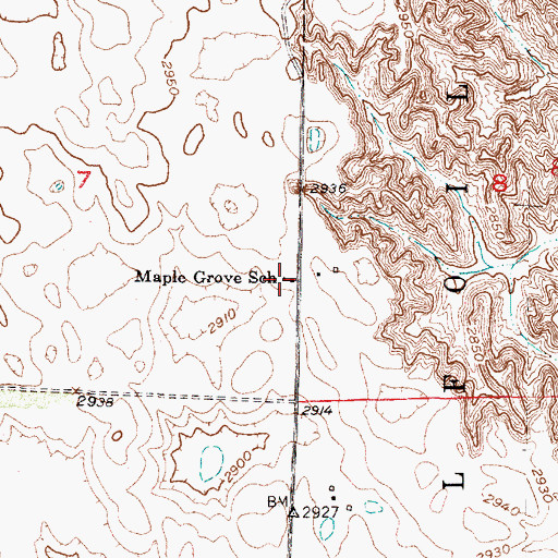 Topographic Map of Maple Grove School (historical), NE