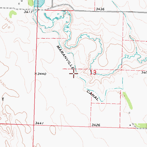 Topographic Map of Maranville Canal, NE