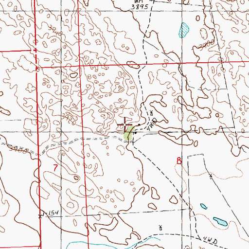 Topographic Map of Margesson Ranch, NE