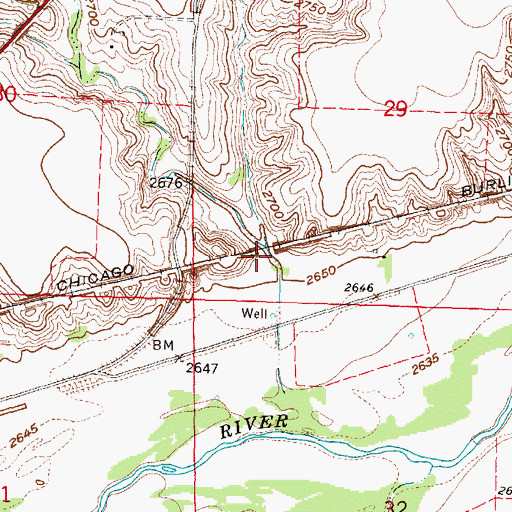 Topographic Map of Massacre Canyon, NE