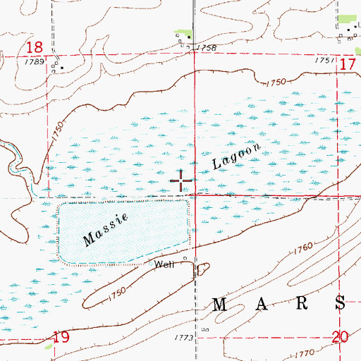 Topographic Map of Massie Lagoon, NE