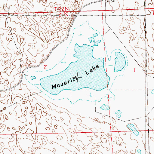 Topographic Map of Maverick Lake, NE