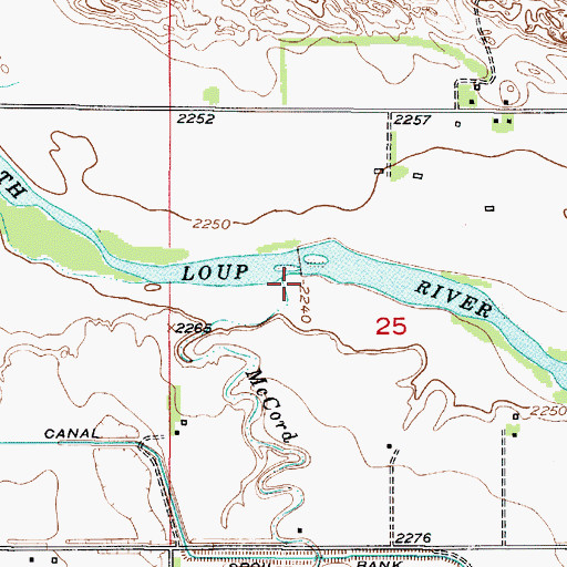 Topographic Map of McCord Canyon, NE