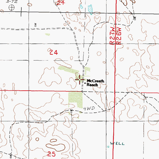 Topographic Map of McCreath Ranch, NE