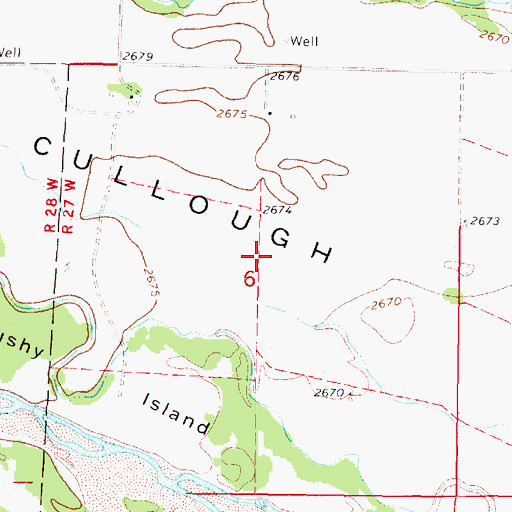 Topographic Map of McCullough Island, NE
