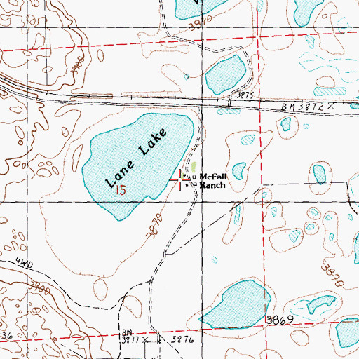 Topographic Map of McFall Ranch, NE