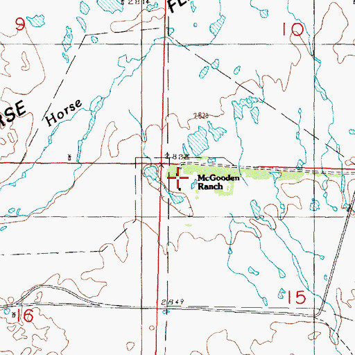 Topographic Map of McGooden Ranch, NE