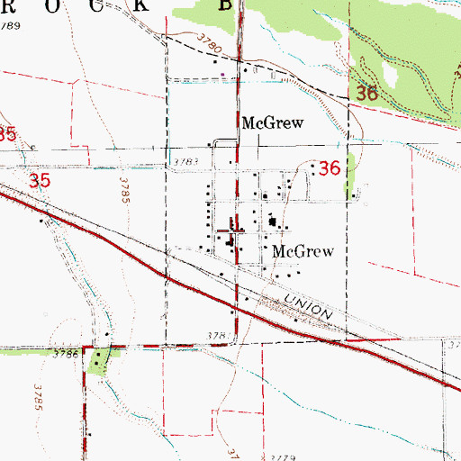 Topographic Map of McGrew, NE