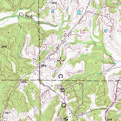 Topographic Map of Crowley Ridge, AR
