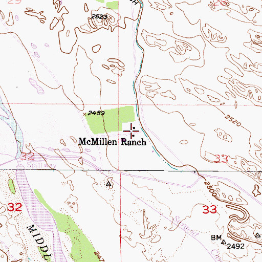 Topographic Map of McMillen Ranch, NE