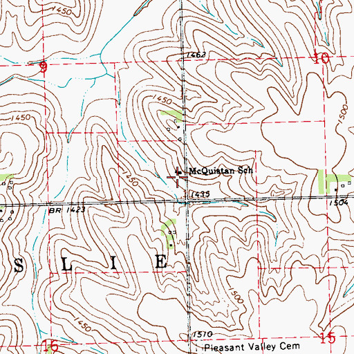 Topographic Map of McQuistan School (historical), NE