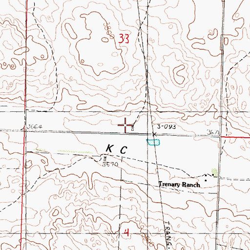Topographic Map of Meadow View School, NE