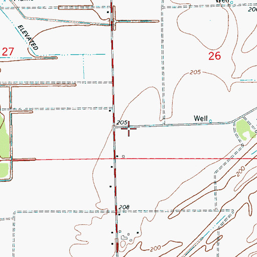 Topographic Map of Davis School, AR