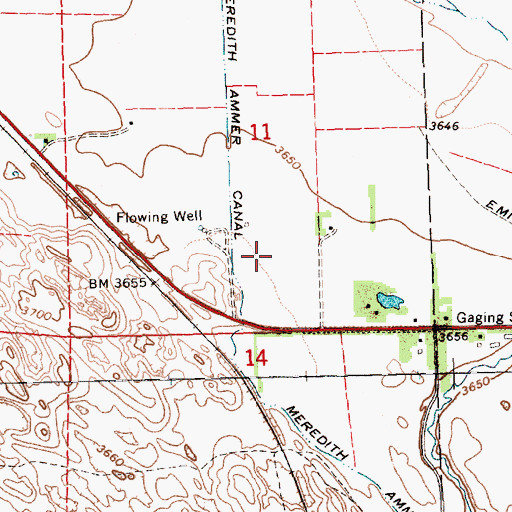 Topographic Map of Meredith Canal, NE