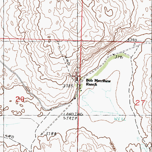 Topographic Map of Bob Merrihew Ranch, NE
