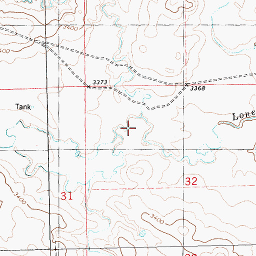 Topographic Map of Messenger Creek, NE