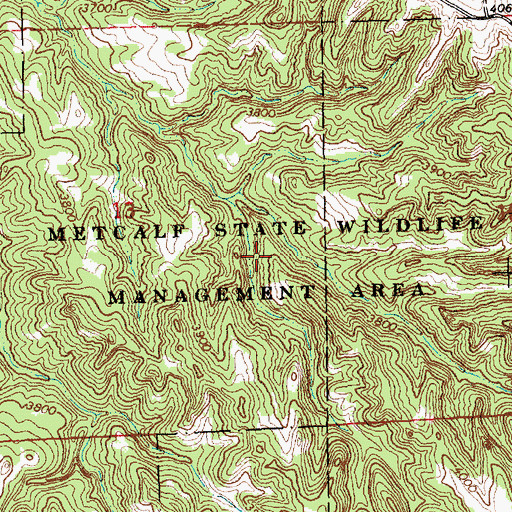 Topographic Map of Metcalf State Wildlife Management Area, NE
