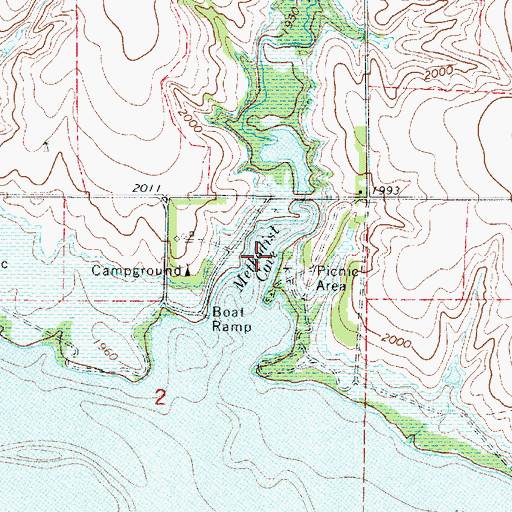 Topographic Map of Methodist Cove, NE