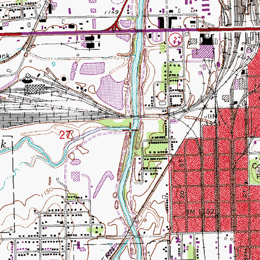 Topographic Map of Middle Creek, NE