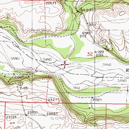 Topographic Map of Middle Creek, NE